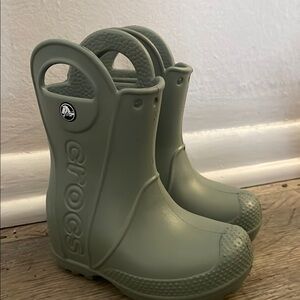Crocs Kids Green Rain Boots